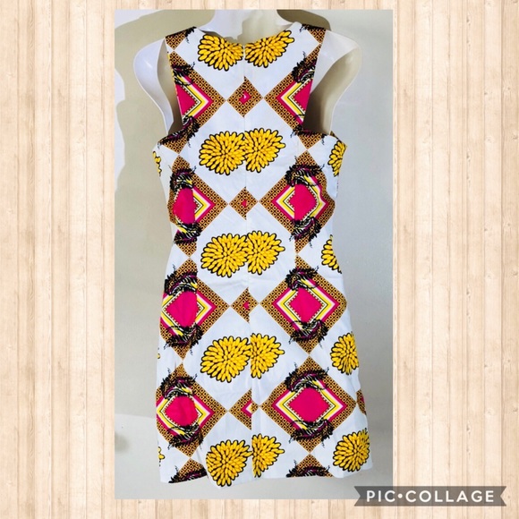 Boutique-Tracy Negoshian geo/floral print dress - Picture 4 of 8